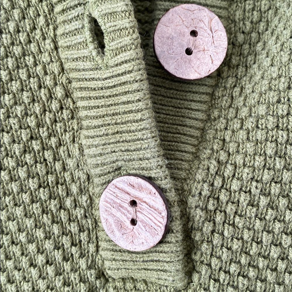 Free People FP Beach Olive Cotton Knit Sweater Dress Sz S Relaxed Fit Vacation - Picture 8 of 12